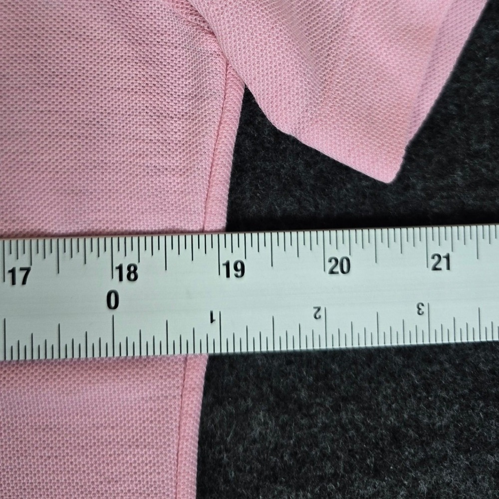 Vtg Haymaker Lacoste Women's Pink Polo Shirt Made in USA Cotton Casual Size L - Picture 9 of 10